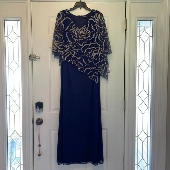 fitted lace wedding dress SL Fashions 119435M Ombre Long Party Dress main image 0